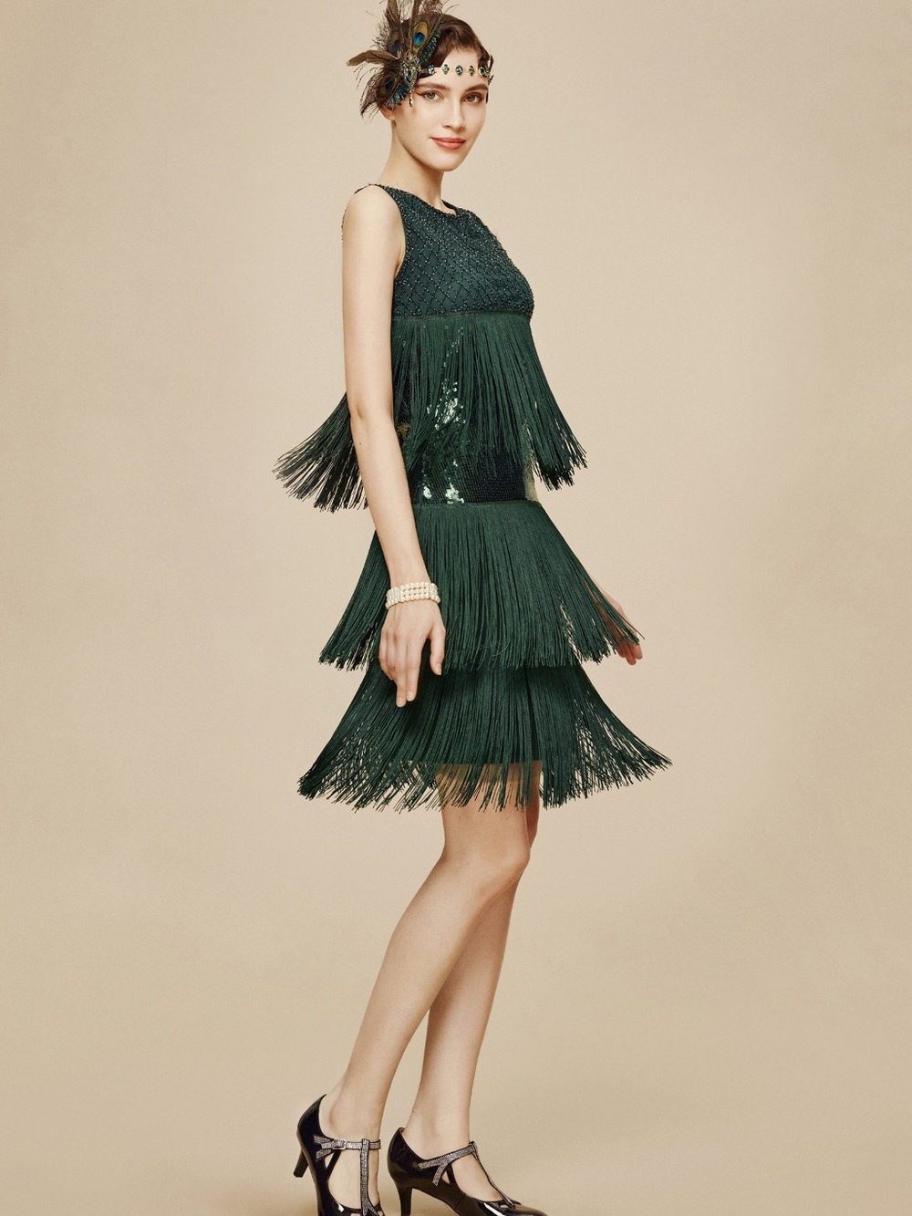 Tiered Tassel Vintage Gatsby Dress